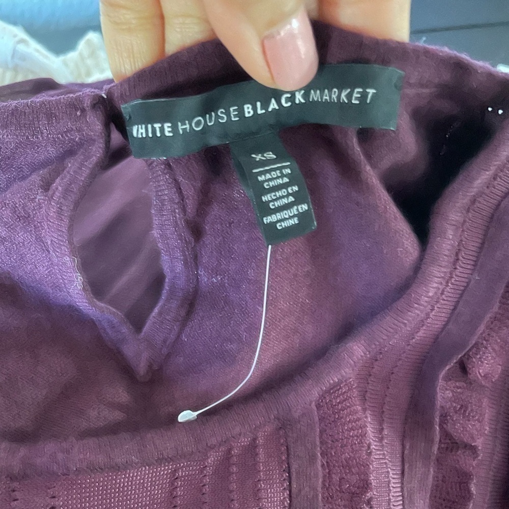 NWOT- pretty plum pull over top - Picture 3 of 5